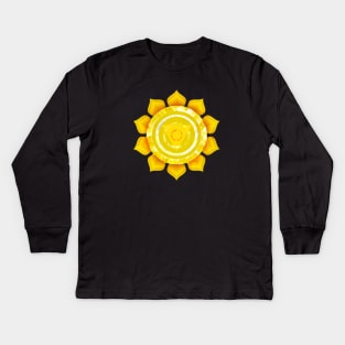 Solar plexus Chakra, Manipura Kids Long Sleeve T-Shirt